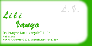 lili vanyo business card